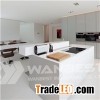 Solid Surface White Open Plan Kitchen Counter