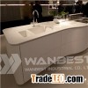 Hi Macs White Island Curved Top And Doors Recessed Drainer Pop Up Extractor Kitchen