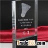 3D Laser Engraving Crystal Badminton Trophy Award