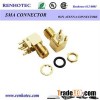 gold plated right angle sma PCB mount connector
