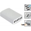 innovative 60W 6-port usb charger travel charger with smart