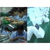 Through hole assembly, case assembly and packing