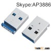 usb connector 3.0 type a male smt