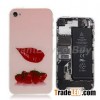 Red Lip & Strawberry Glass Battery Back Cover for Apple iPho