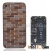 Stylish Wall Design Glass Battery Back Cover For iPhone 4