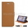Wallet Style Litchi Leather Case with Card Slots Stand for N