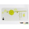 iPhone 4 Protect Case yellow rose pattern white (NO. JY0006)