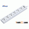 6 ways universal socket with individual switch