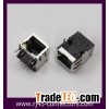 1x1 port 8P8C RJ45 connector with shield with LEDs