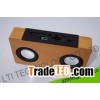 Wooden TF/SD/USB/MMC portable mini  speaker