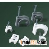 flat and circle type plastic nail cable clips
