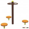 Three seat twist waist equipment