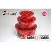 red round pyrex glass airtight storage container set