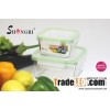 square green pyrex glass food storage container set