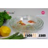 round high borosilicate glass serving dish