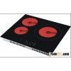 Electric ceramic hob with three burners