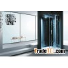 Glass back board steam room