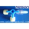 3 way stopcock with rotating luer lock collar