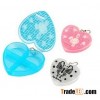 plastic pill box with key ring---herat shape