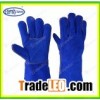 blue welding working gloves