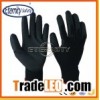 13G black Pu coating gloves