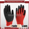Seeway crinkle finish latex palm nylon knitted working glove