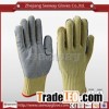Seeway aramid cut resistant leather sewed safety glove