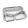 Aluminum 3- compartment foil food containers