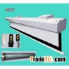 Electric projector screen with aluminum casing
