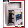 Front loading depository safes with electronic lock