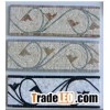 Vine Flower Line Spiral Border Wall Decor Marble Mosaic