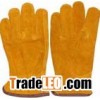 Golden Cowhide Split Leather Driver Glove