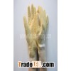 Yellow cotton with latex safety glove
