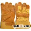 Yellow Leather Safety Glove