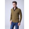 yellow Solid Cotton Casual men knitwear sweaters