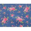 Pigment discharge printed denim fabric