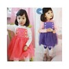 Sell girl six buttons one piece dress,children beauty lace