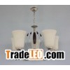 clasicc pandent light with glass lampshade