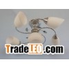 elegant chandlier with glass lampshade