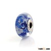 925 Sterling Silver Threaded Core Large Murano Glass Blue Bl