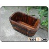 Wooden flower pot