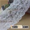 Nylon White Lace Trim Jacquard lace Leavers Lace trim ribbon satin ribbon (J1037)