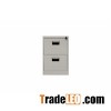Full Extension ,Steel Lockable Two Drawers Cabinet With Fixed Rail