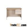 MDF Board Two Suspended Drawers Wood-Steel Top Single Side Computer Desk With Foot Treadle