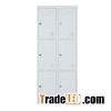 Metal Delicate Two Lines Six Doors Locker With Bevel Connected Frame Changing Cabinet