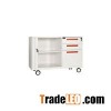 Durable Elegant Multifuctional Mobile Caddy With Tambour Door Storage Cabinet