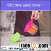 Set Of Three Sizes Mug Anti-pressure Silicone Lid With Stainless Steel Circle Manufacture By Factory