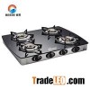 Big Four Burners Gas Stove Model With Tempered Glass Panel