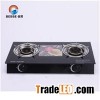 Best Quality Tempered Glass Panel Double Burner Desktop Gas Cooker