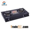 Tempered Glass 2 Burners Table Top Kitchen Use Gas Stove